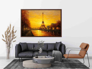 Eiffel Tower Sunset Painting
