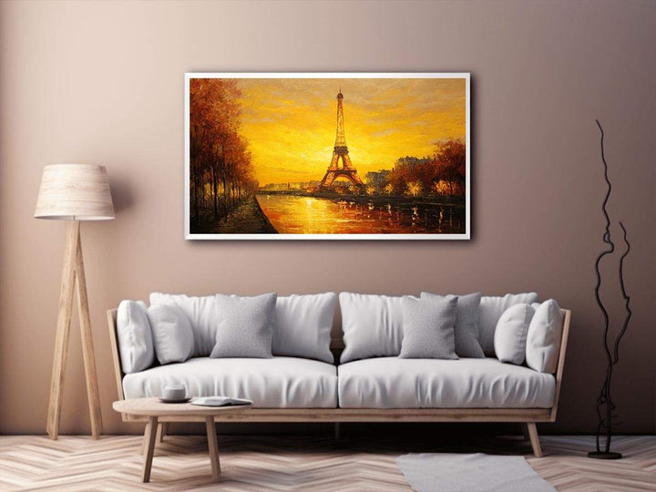 Eiffel Tower Sunset Painting