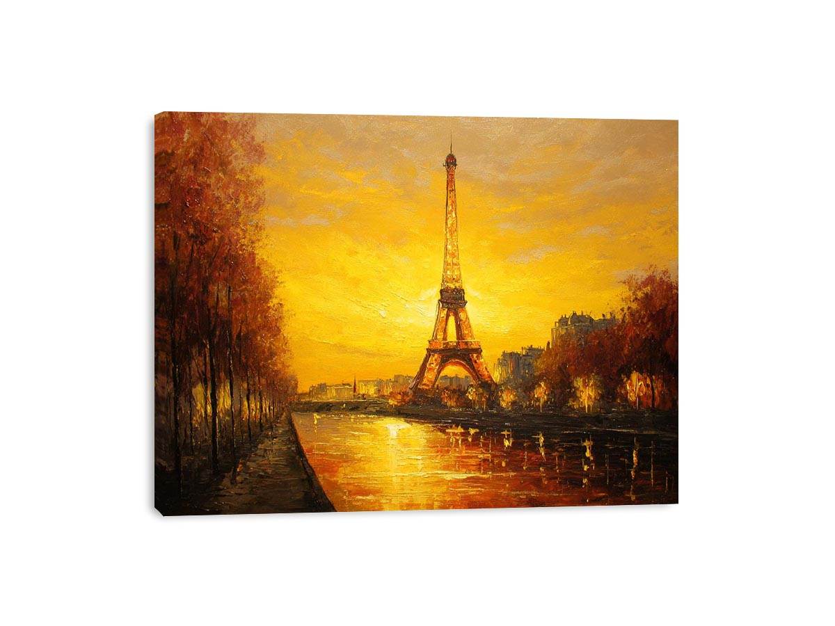 Eiffel Tower Sunset Painting