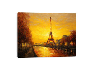 Eiffel Tower Sunset Painting