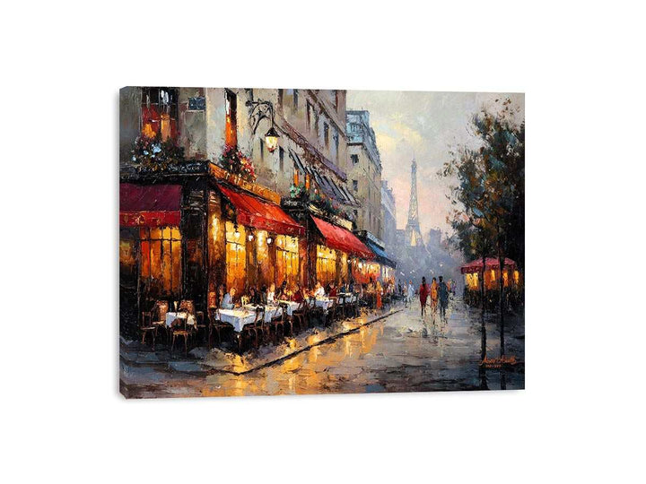 Paris Street Cafe Painting