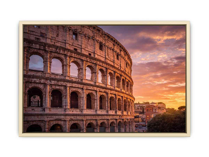 Rome Colosseum Sunset  Art Print