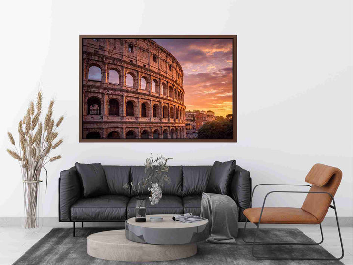 Rome Colosseum Sunset Painting