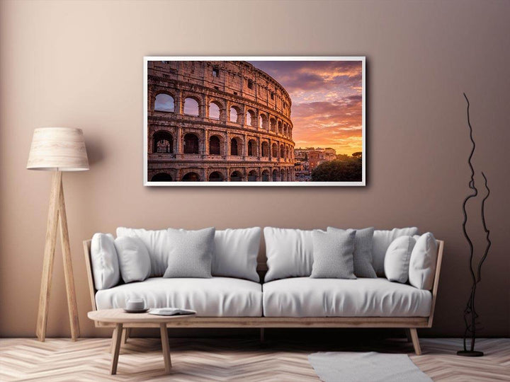 Rome Colosseum Sunset Painting