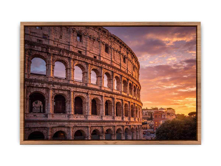 Rome Colosseum Sunset Poster