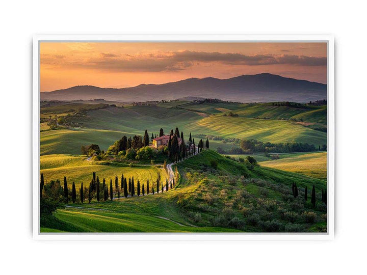 Tuscany Rolling Hills Framed Print