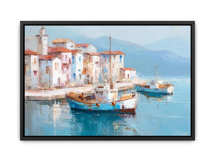 Greek island harbor  Canvas Print