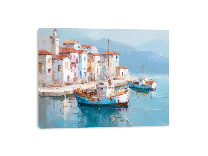 Greek island harbor Painting