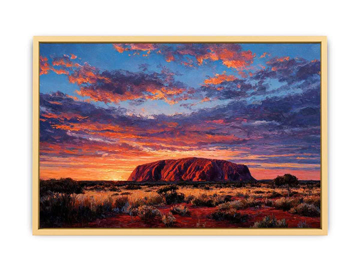 Uluru Sunset Majesty  Streched canvas