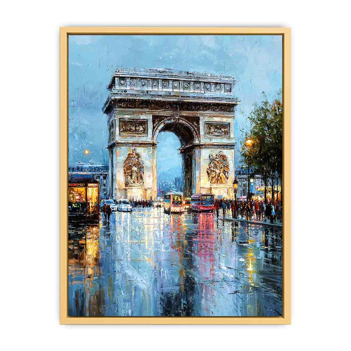 Arc De Triomphe Paris Painting  Streched canvas