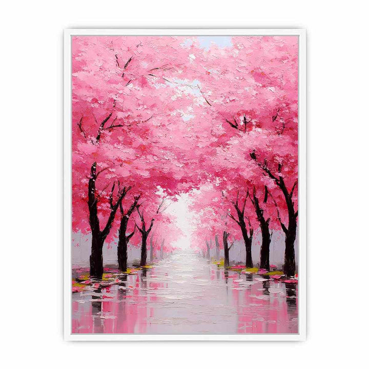 Cherry Blossom Trees Framed Print