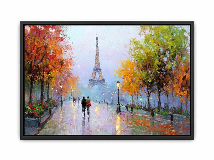 Golden Leaves of Paris  Canvas Print