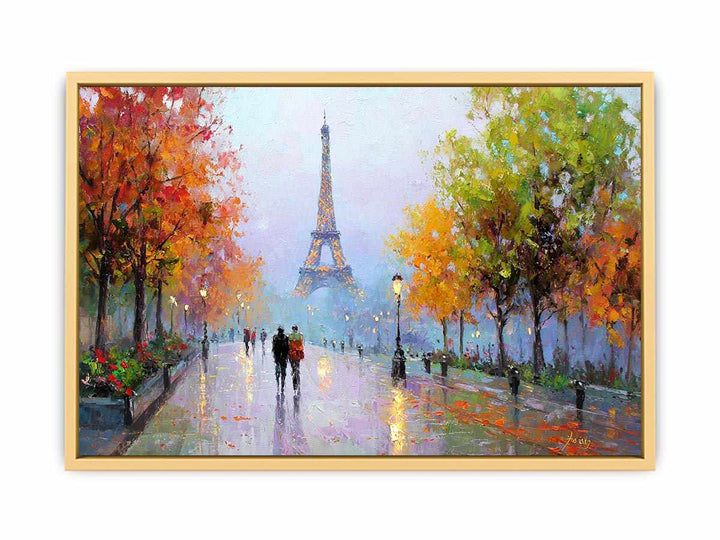 Golden Leaves of Paris  Streched canvas