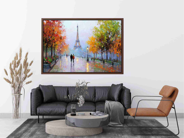 Golden Leaves of Paris Painting