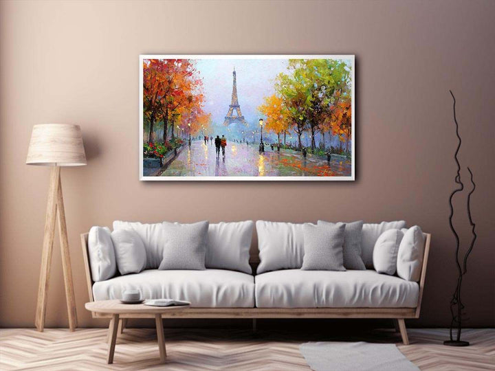 Golden Leaves of Paris Painting