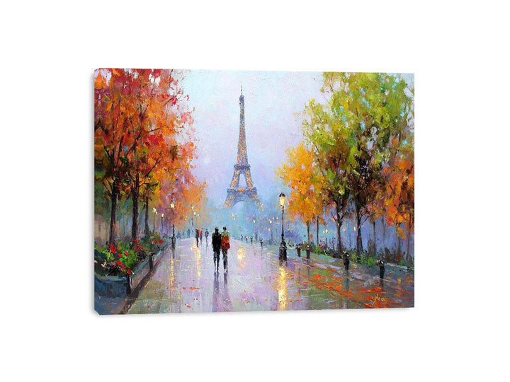 Golden Leaves of Paris Painting