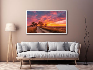 Autumn sunset Canvas Print