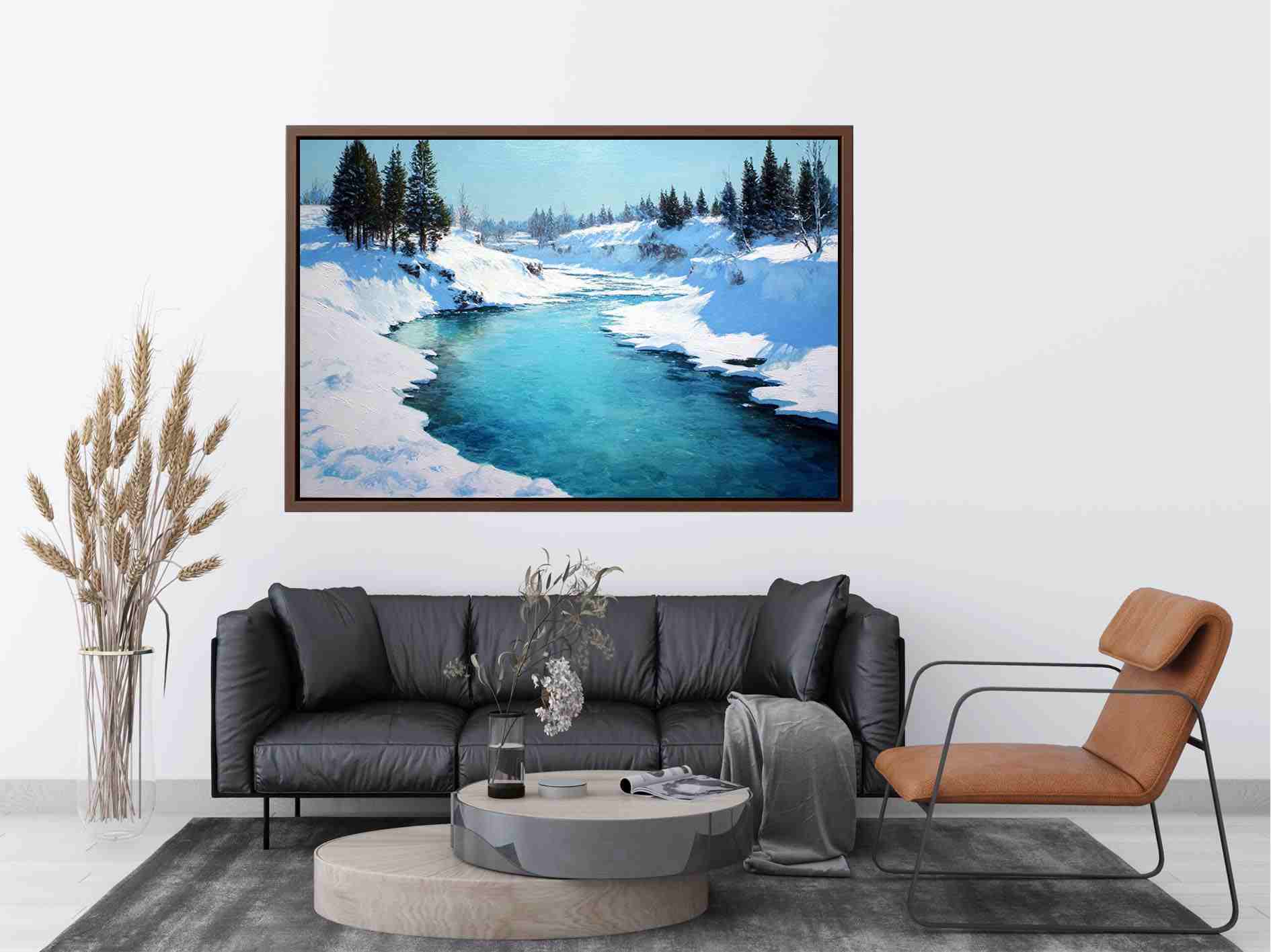 Snow River Painting