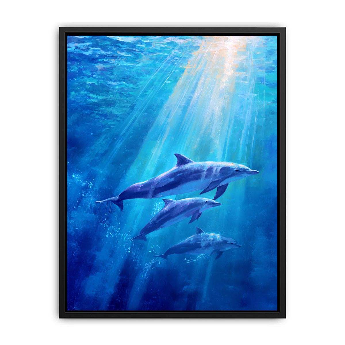 Dolphin Underwater  Canvas Print