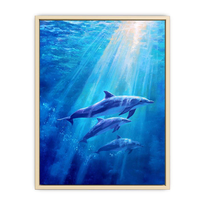 Dolphin Underwater  Art Print