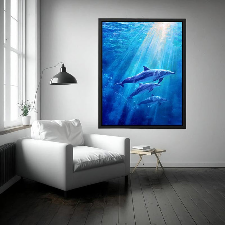 Dolphin Underwater Painting