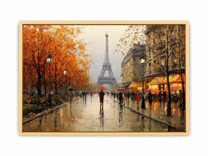 Eiffel Tower Cityscape  Streched canvas