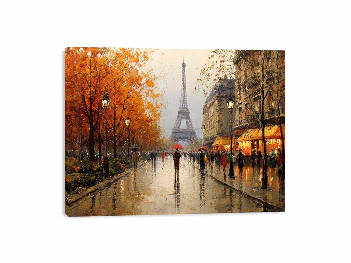 Eiffel Tower Cityscape Painting