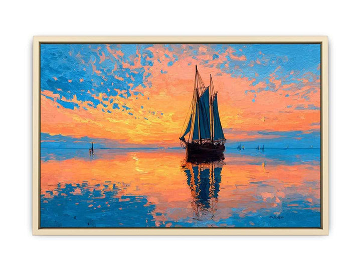 Sunetset Sailing  Art Print