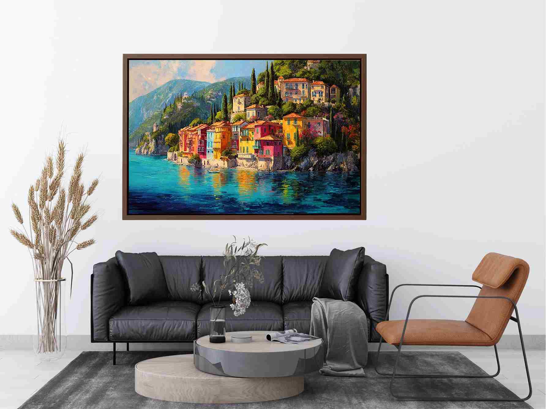 Floral mediterranean  Shoreline Painting