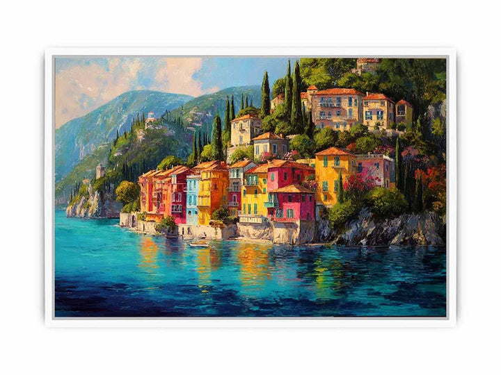 Floral mediterranean  Shoreline Framed Print