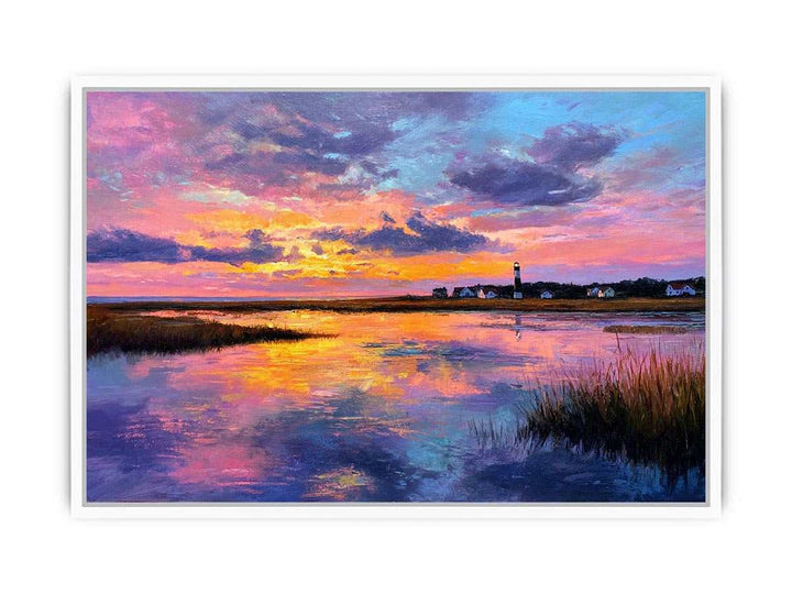 Colorfull sunset Framed Print