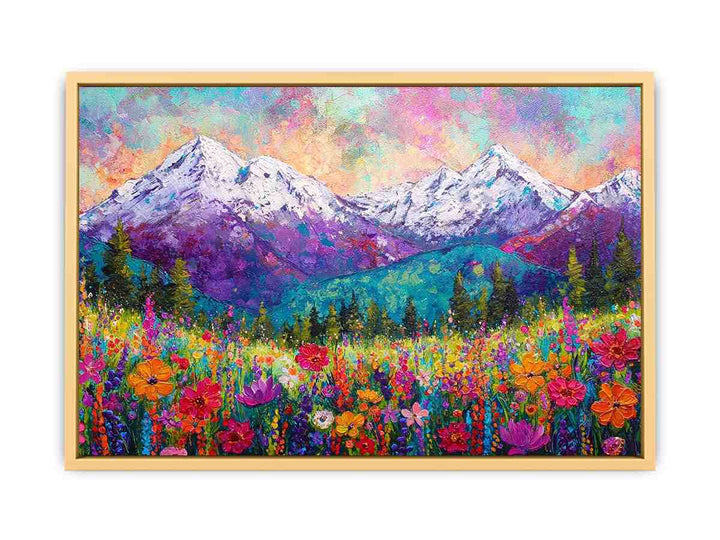 Blooming Peaks Streched canvas