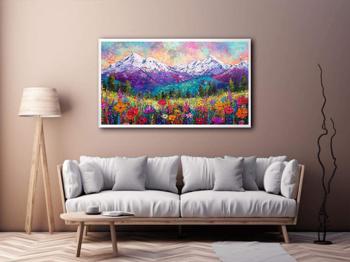 Blooming Peaks Painting