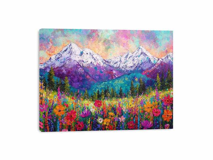 Blooming Peaks Painting