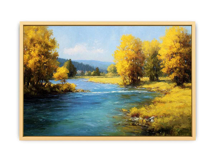 Yellow Trees Streched canvas