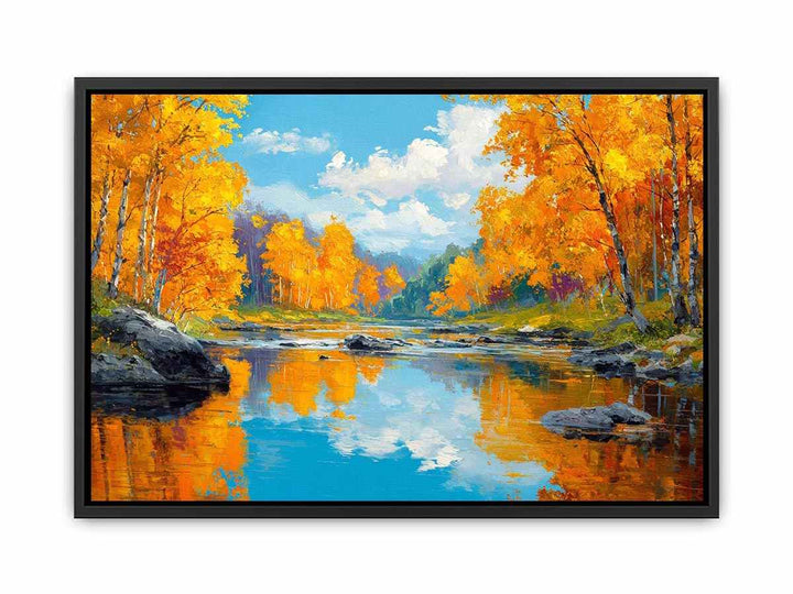 Autum Forest landscape  Canvas Print
