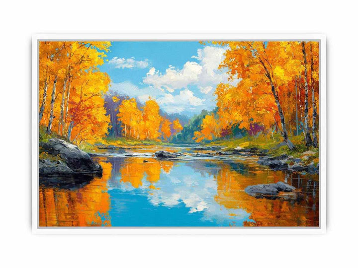 Autum Forest landscape Framed Print
