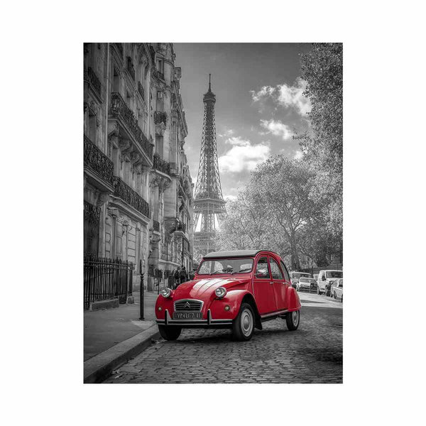 Red Car in Paris