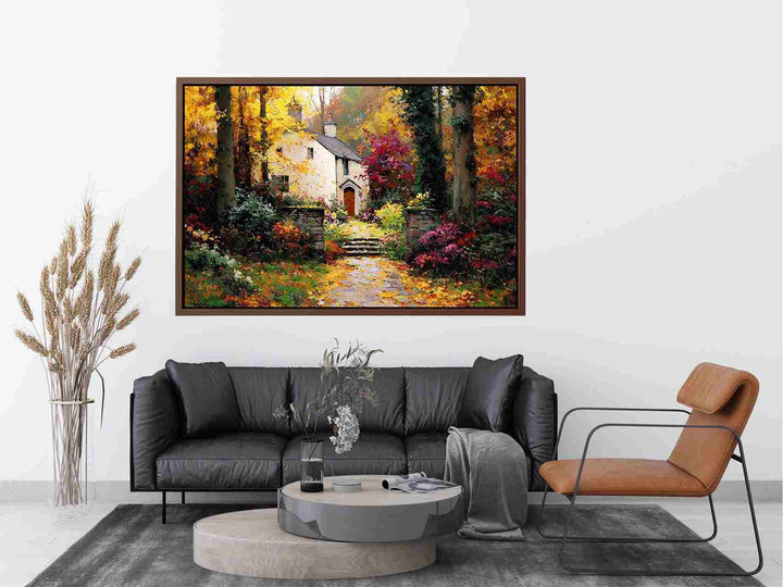 Enchanted Forest Cottage Painting
