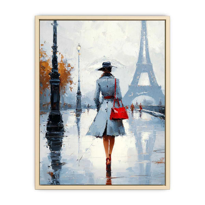 Chic Walk in Paris   Art Print