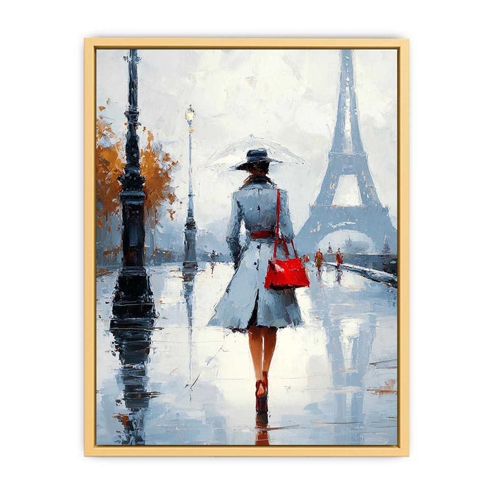 Chic Walk in Paris   Streched canvas