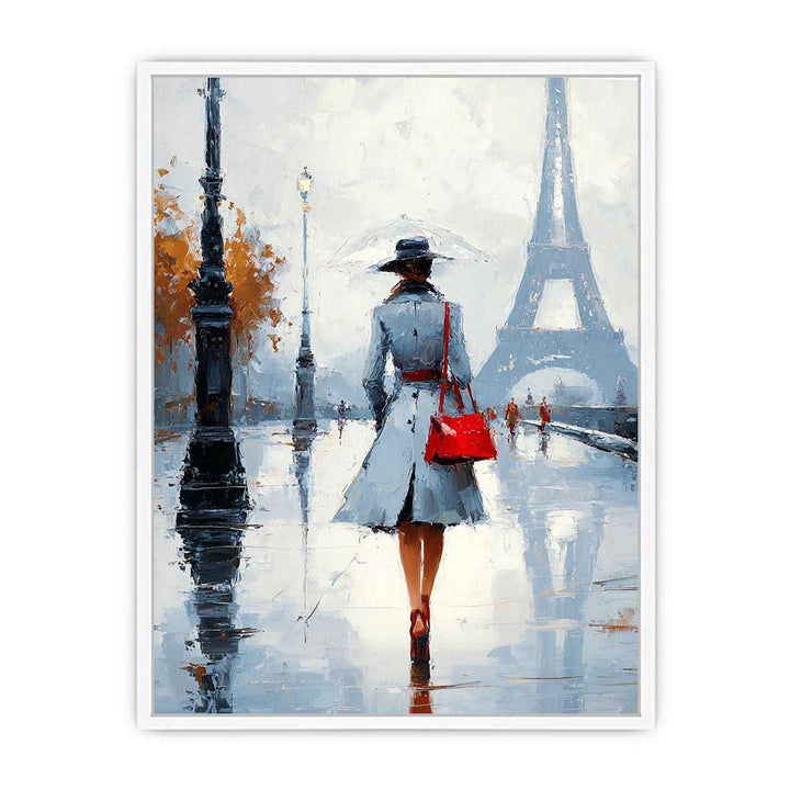 Chic Walk in Paris  Framed Print