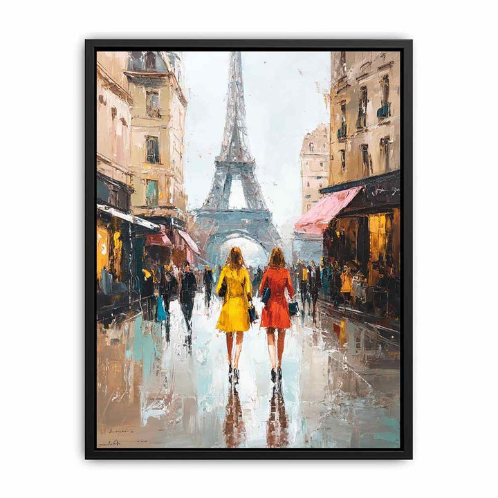 Paris City Street   Canvas Print