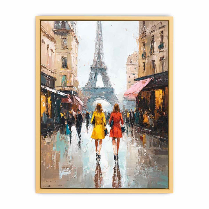 Paris City Street   Streched canvas