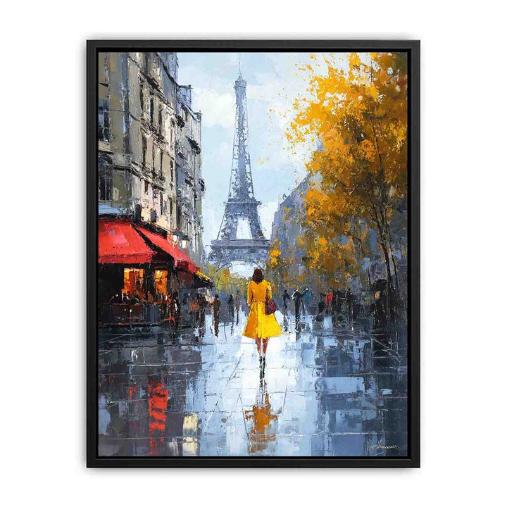 Elegant Walk in Paris   Canvas Print