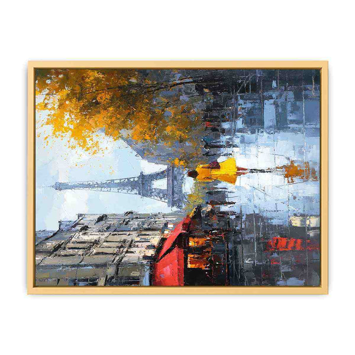 Elegant Walk in Paris   Streched canvas