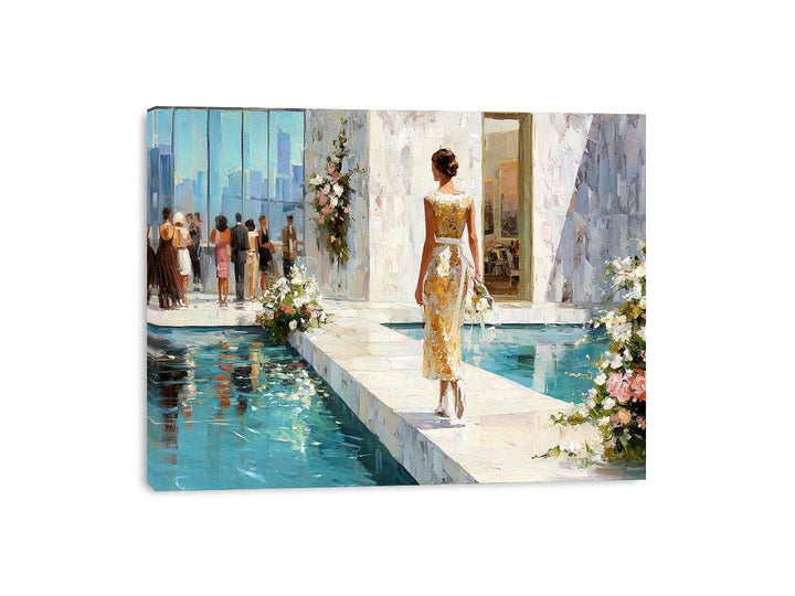 Elegant walk Framed Print