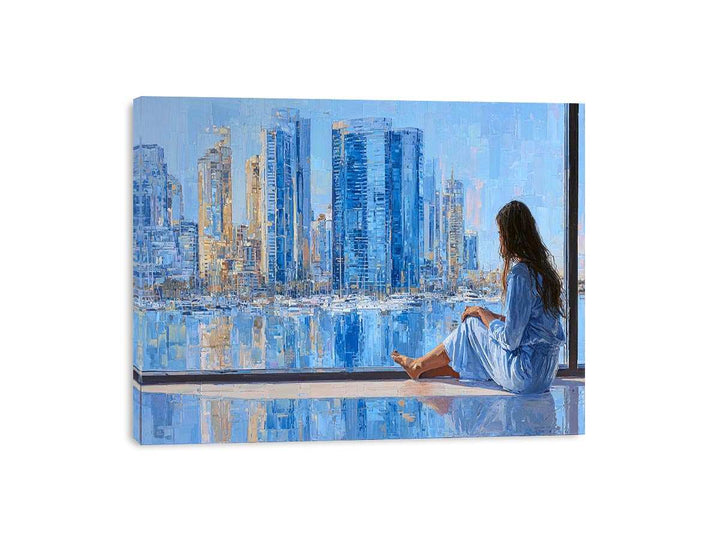 Window to the City Framed Print