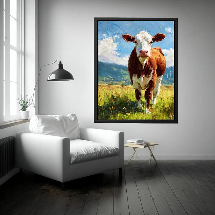 Cow Peaceful Graze  Painting