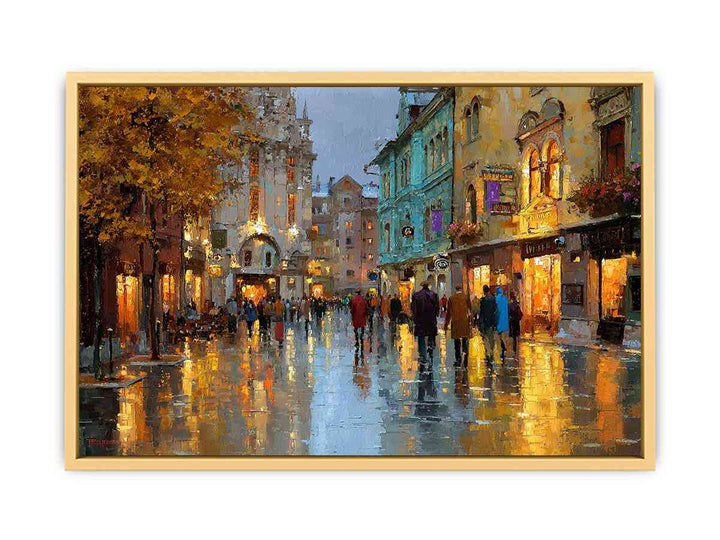 Strolling Paris Streets   Streched canvas